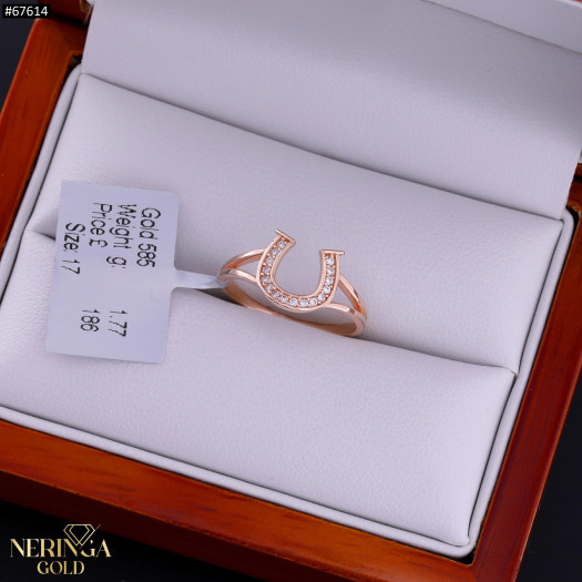Rose gold women's ring #67614