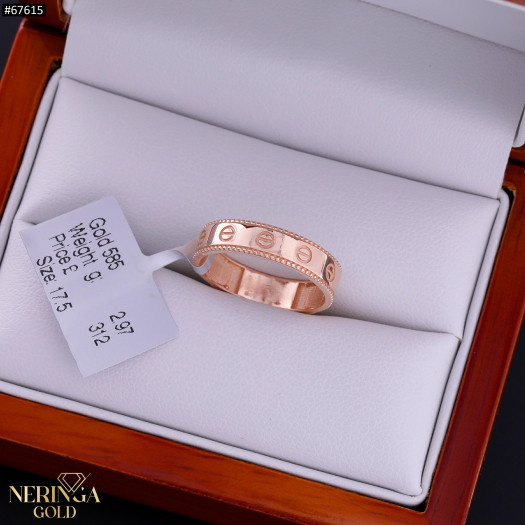 Rose gold women's ring #67615