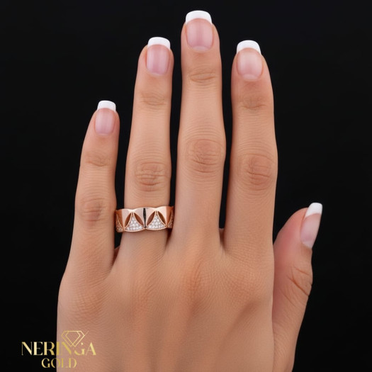 Rose gold women's ring #67728