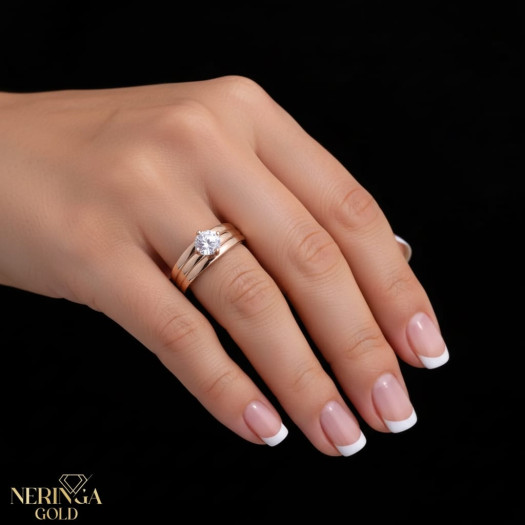 Rose gold women's ring #67744