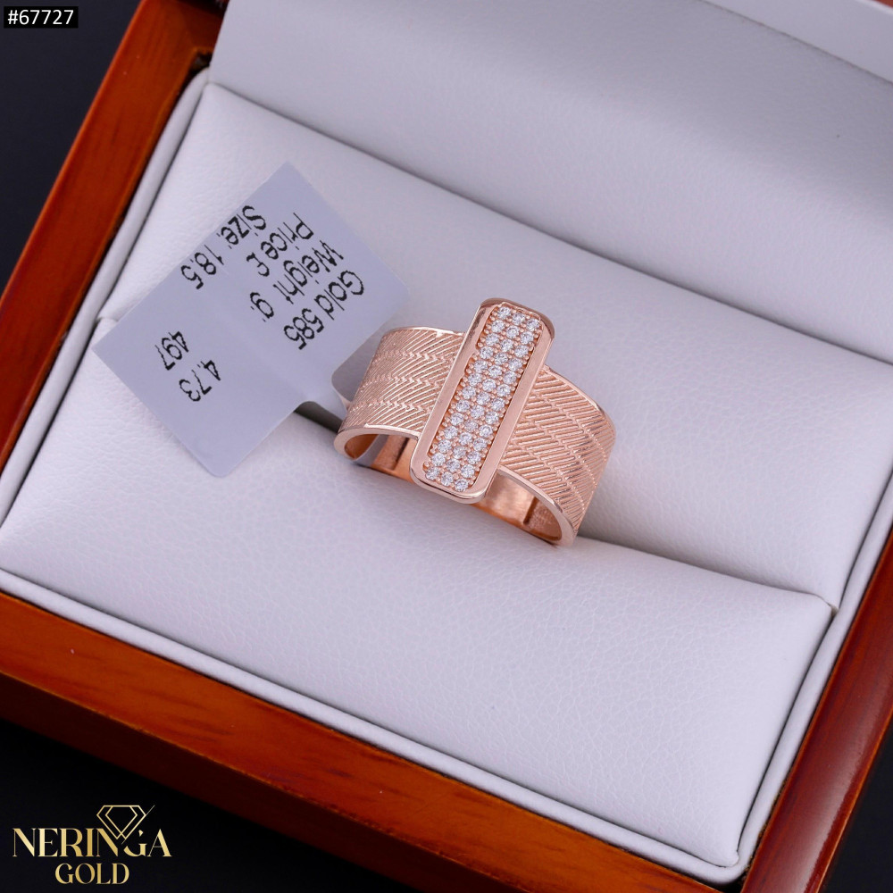Rose gold women's ring #67727