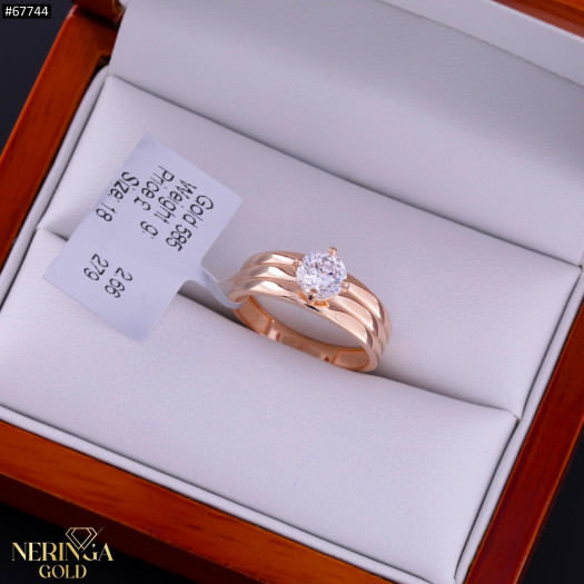 Rose gold women's ring #67744
