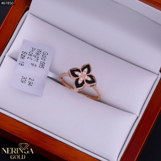 Rose gold women's ring #67850