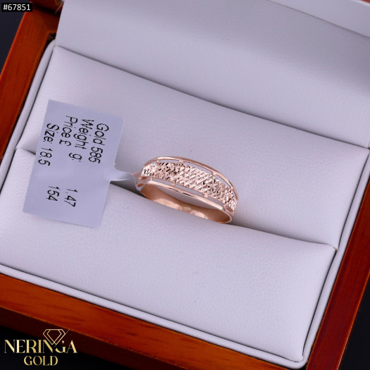 Rose gold women's ring #67851