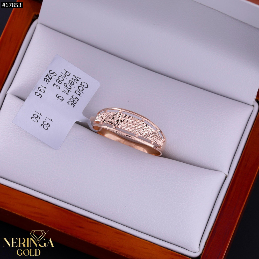 Rose gold women's ring #67853