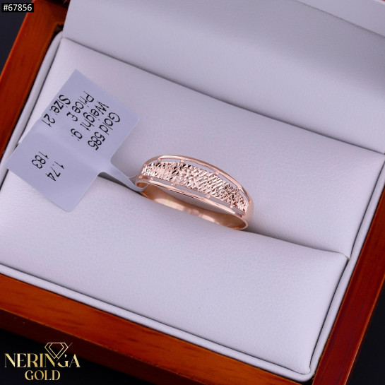 Rose gold women's ring #67856