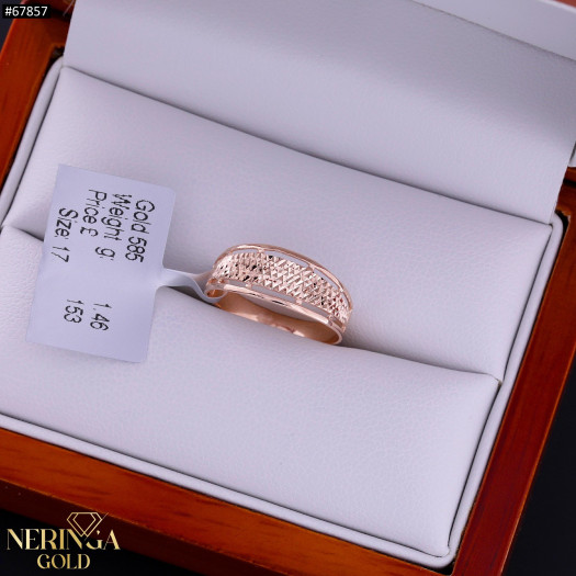 Rose gold women's ring #67857