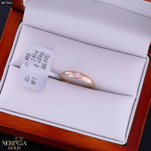Rose gold women's ring #67942