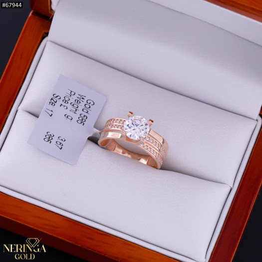 Rose gold women's ring #67944