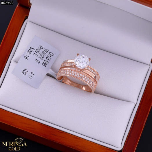 Rose gold women's ring #67953
