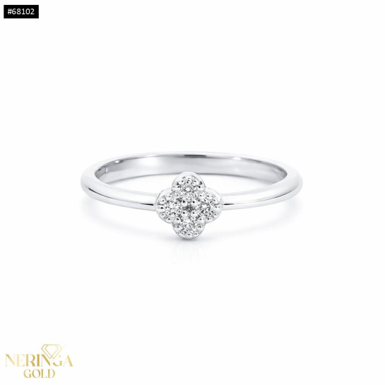 White gold gemstone ring #68102