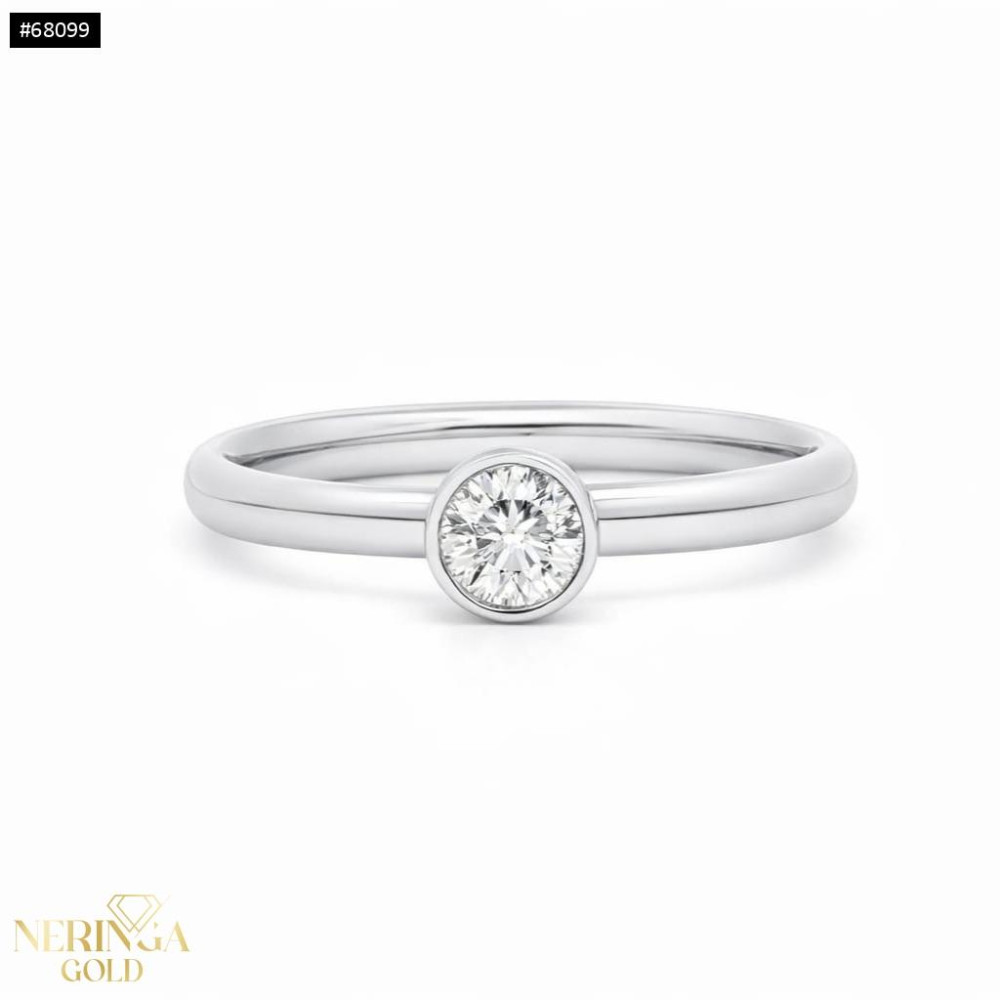 White gold gemstone ring #68099