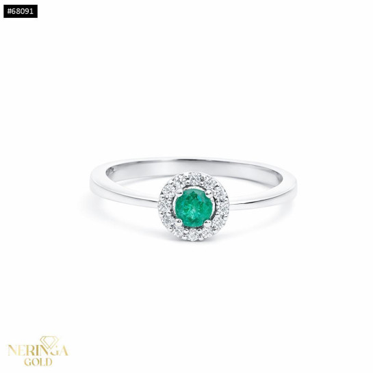 White gold gemstone ring #68091