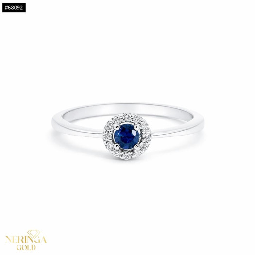 White gold gemstone ring #68092