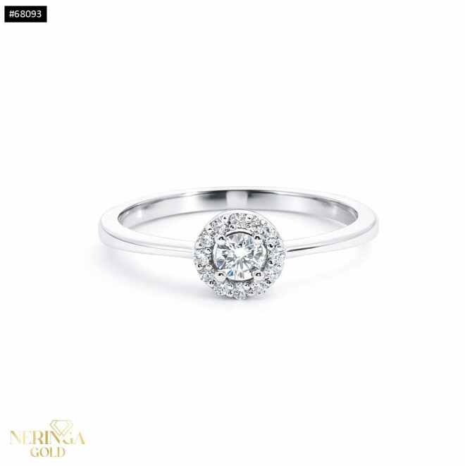 White gold gemstone ring #68093