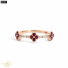 Rose gold gemstone ring #68095