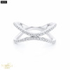 White gold gemstone ring #68094