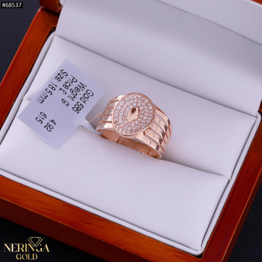 Rose gold women's ring #68537