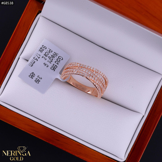 Rose gold women's ring #68538