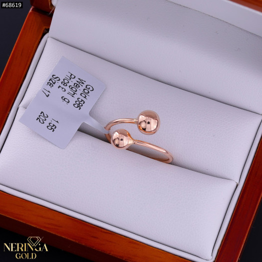 Rose gold women's ring #68619