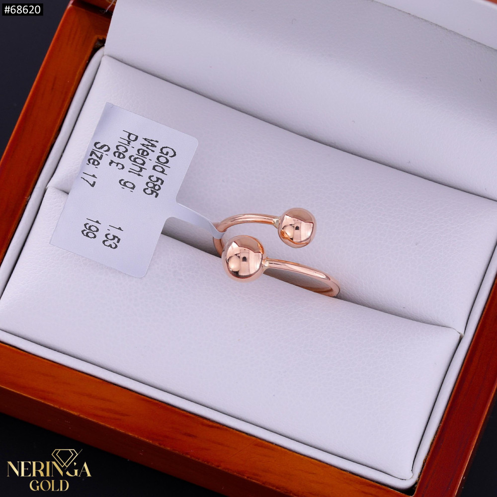 Rose gold women's ring #68620