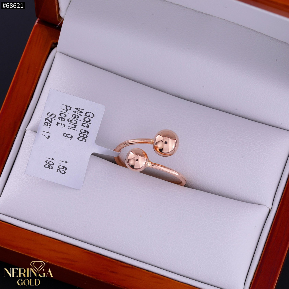 Rose gold women's ring #68621