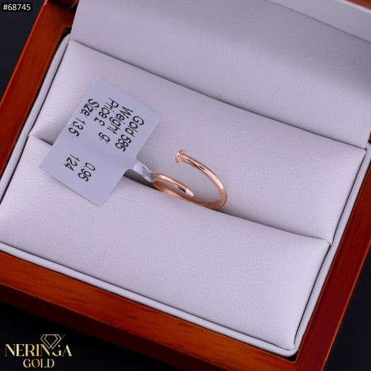 Rose gold women's ring #68745