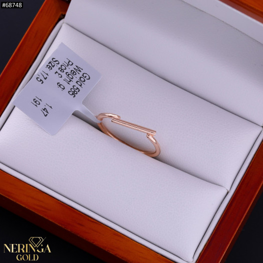 Rose gold women's ring #68748