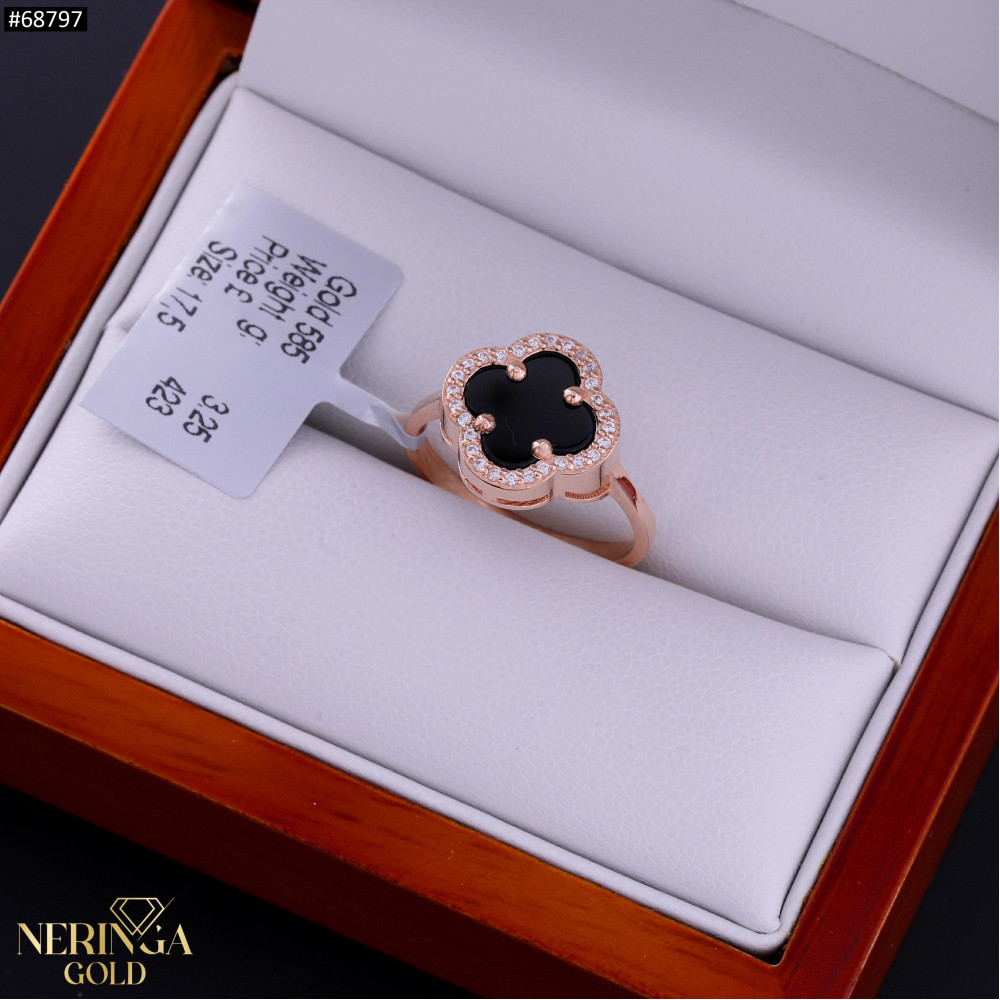 Rose gold women's ring #68797