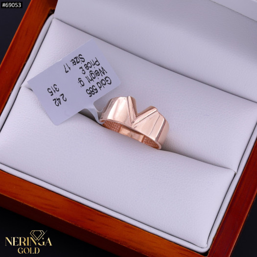 Rose gold women's ring #69053