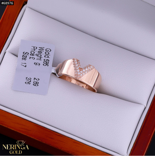 Rose gold women's ring #68976