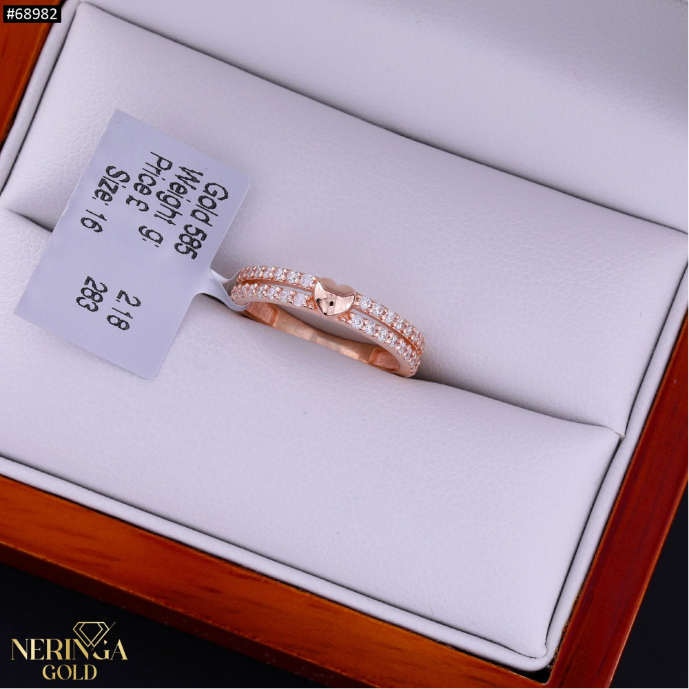 Rose gold women's ring #68982