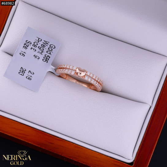 Rose gold women's ring #68982