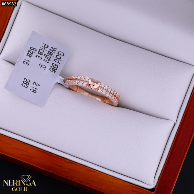 Rose gold women's ring #68982