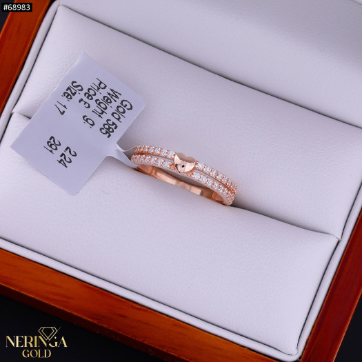 Rose gold women's ring #68983