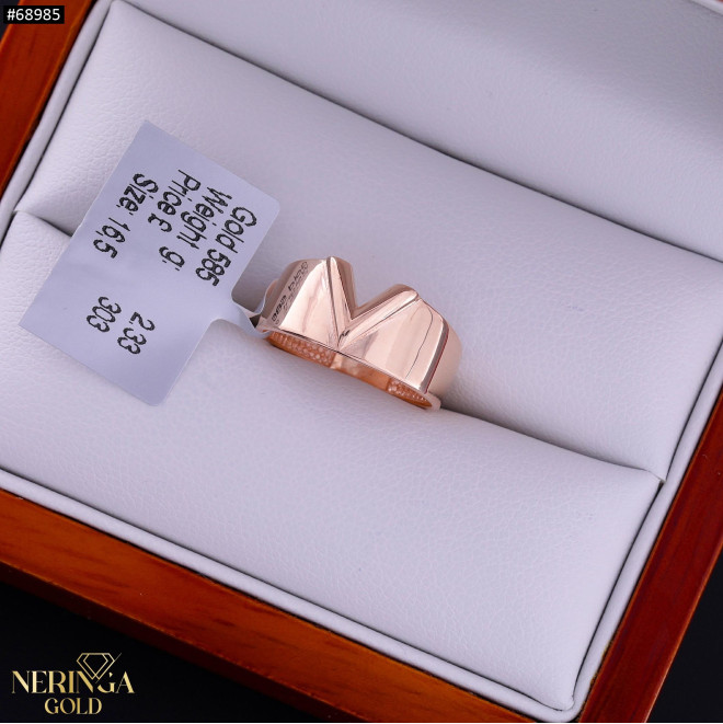 Rose gold women's ring #68985