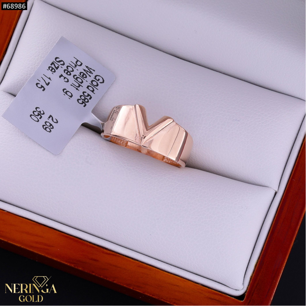 Rose gold women's ring #68986