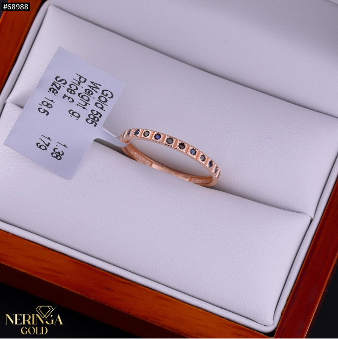 Rose gold women's ring #68988