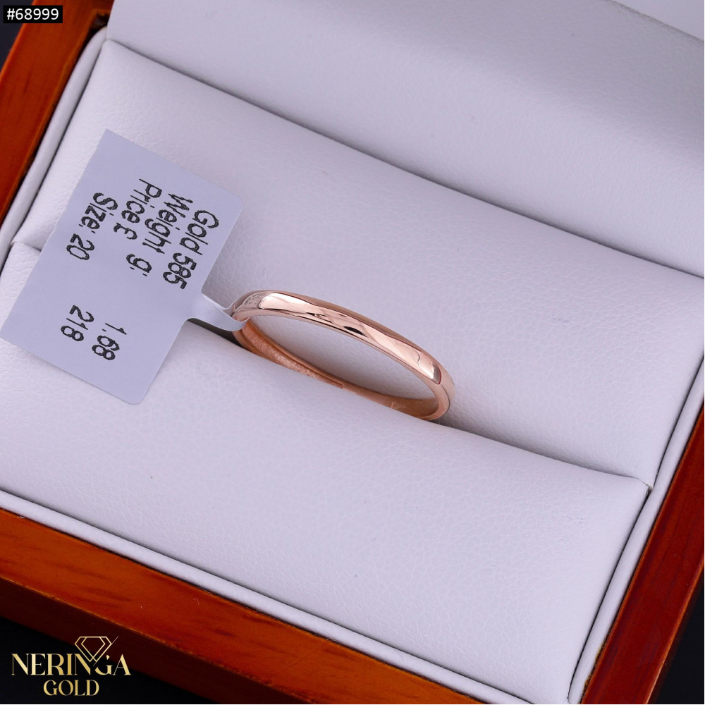 Rose gold women's ring #68999