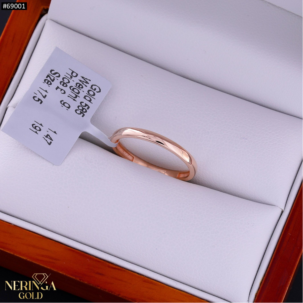 Rose gold women's ring #69001