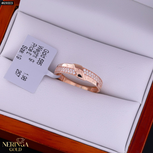 Rose gold women's ring #69003