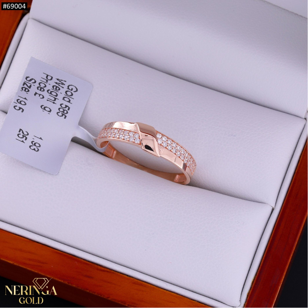 Rose gold women's ring #69004