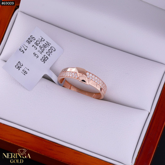 Rose gold women's ring #69009