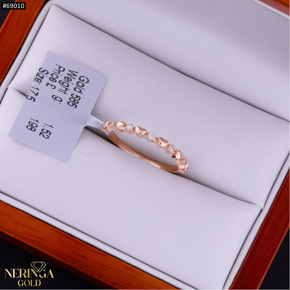 Rose gold women's ring #69010