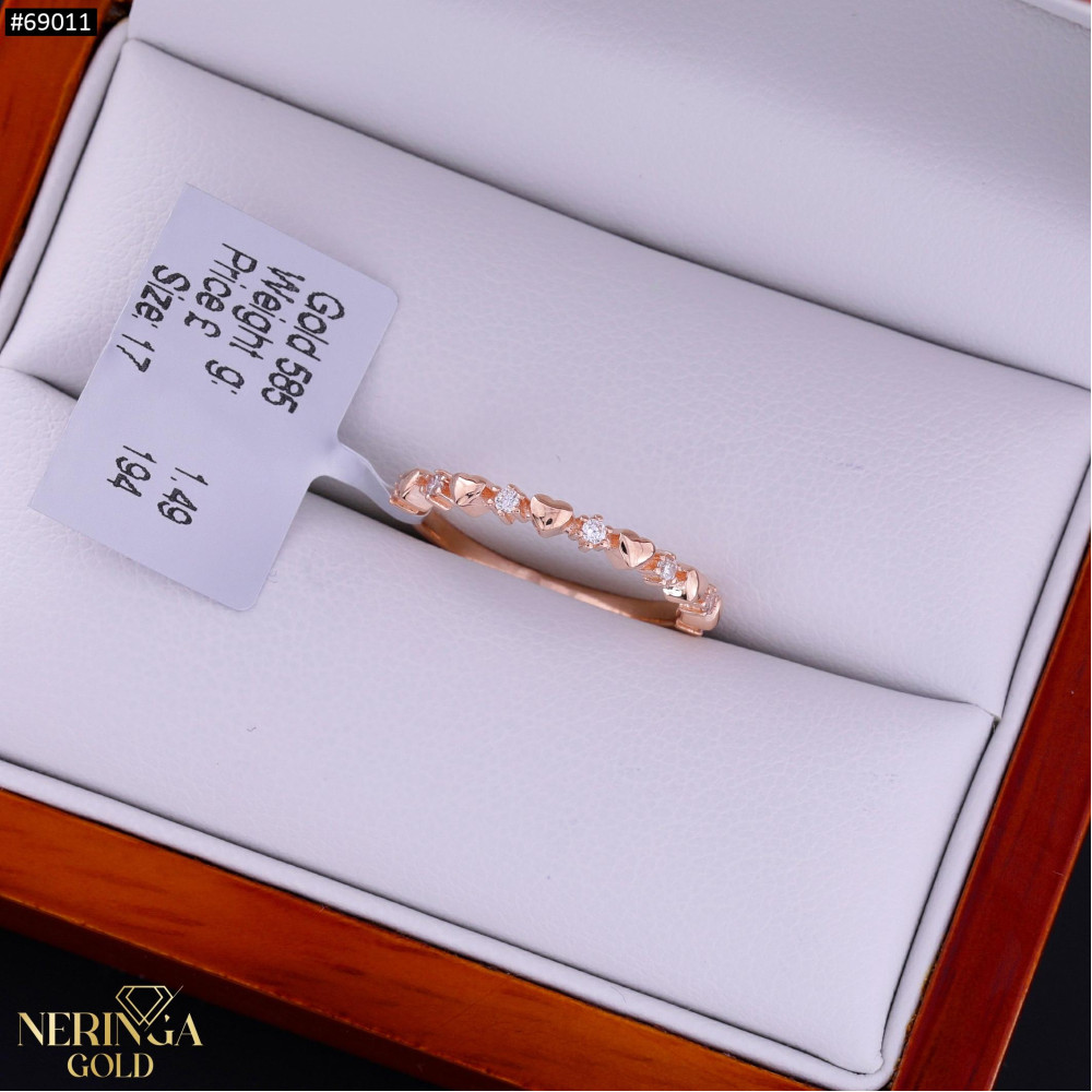 Rose gold women's ring #69011
