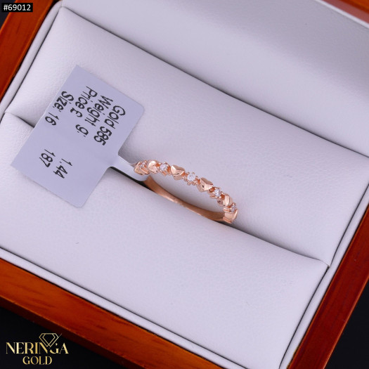 Rose gold women's ring #69012