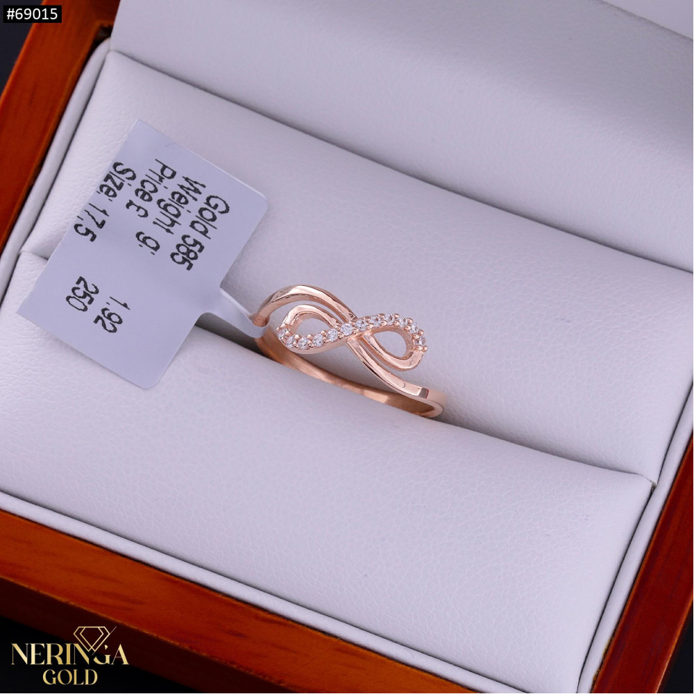 Rose gold women's ring #69015