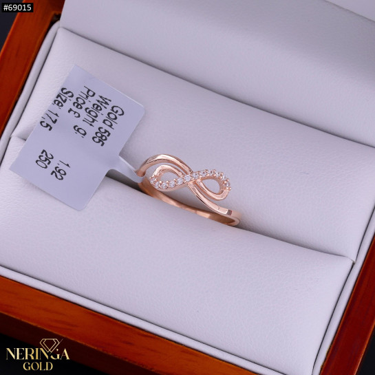 Rose gold women's ring #69015
