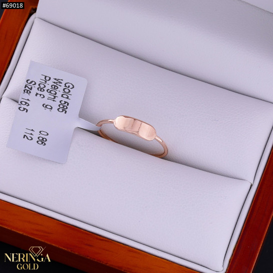 Rose gold women's ring #69018
