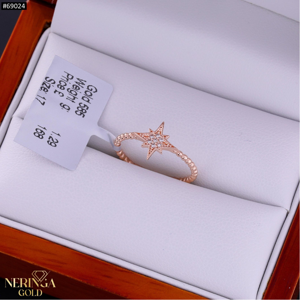 Rose gold women's ring #69024